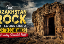 The Kazakhstan Rock That Looks Like a Door to Somewhere We Probably Shouldn’t Enter